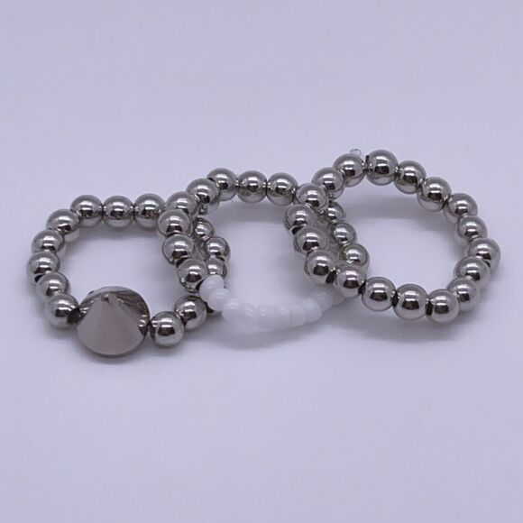 NWT Wool + Pepper Co. Silver Ring Stack (3 Rings) - Picture 3 of 5